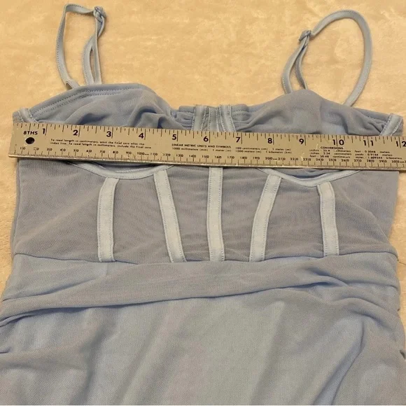 SHEIN Light Blue Spaghetti Strap Mini Bodycon Dress - Picture 12 of 16
